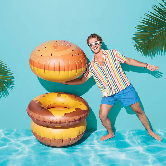 Sun Squad Burger Float - Novelty Pool Toy