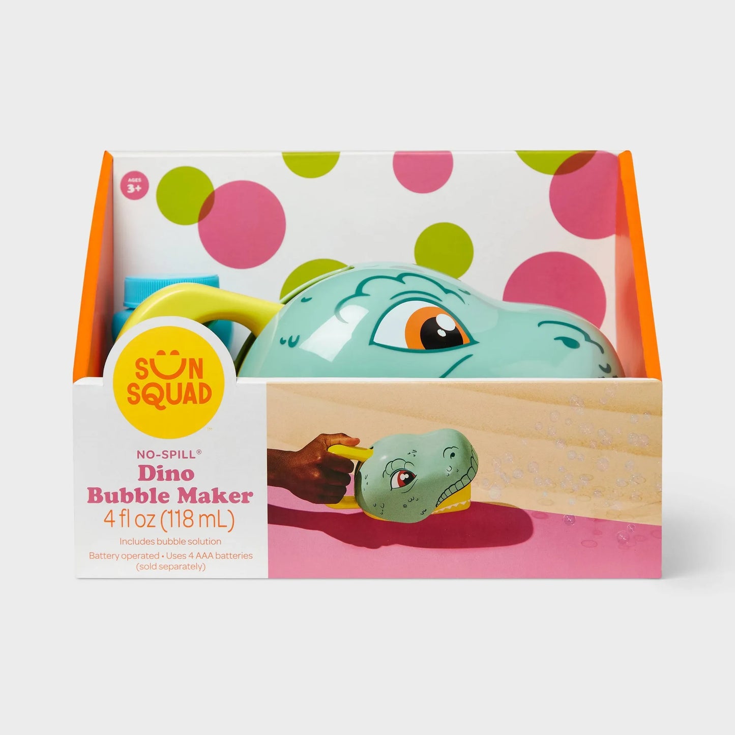 Sun Squad Dinosaur Design No Spill Bubble Character