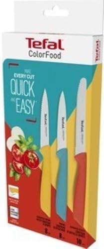 Tefal Colorfood Universal Knife Set with Serrated and Smooth Paring Knives