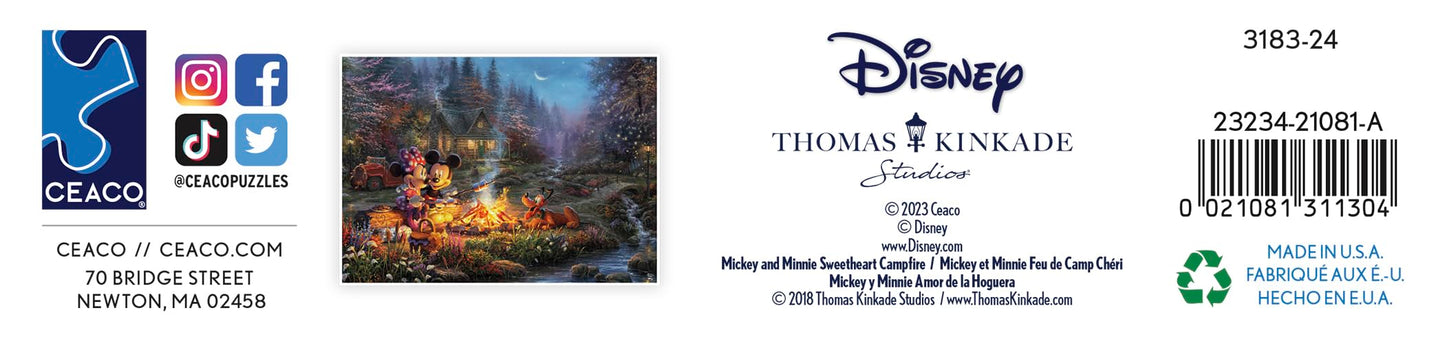 Ceaco Disney Thomas Kinkade Mickey & Minnie Jigsaw Puzzle