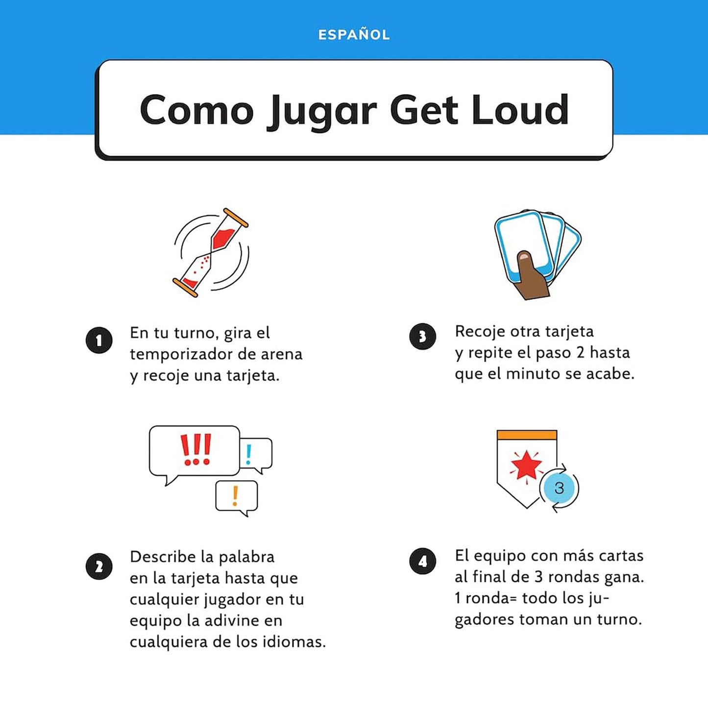 Tragos Get Loud Bilingual Guessing Word Game