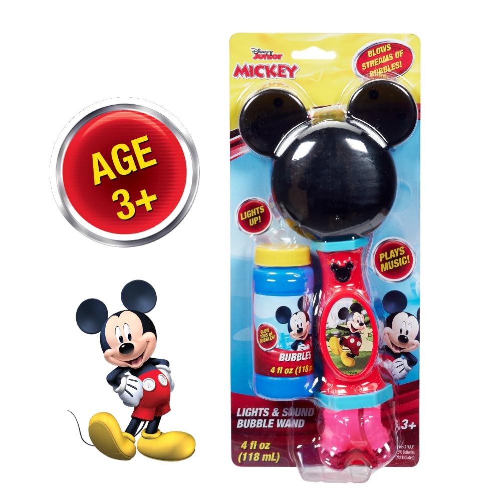 Little Kids Disney Mickey Mouse Light and Sound Musical Bubble Wand