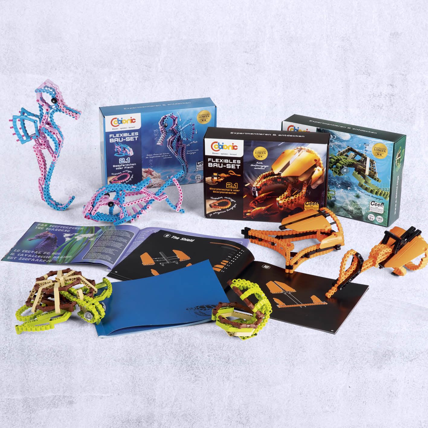 C-bionic Flexible Building Blocks System - Seahorse or Fish 2 in 1