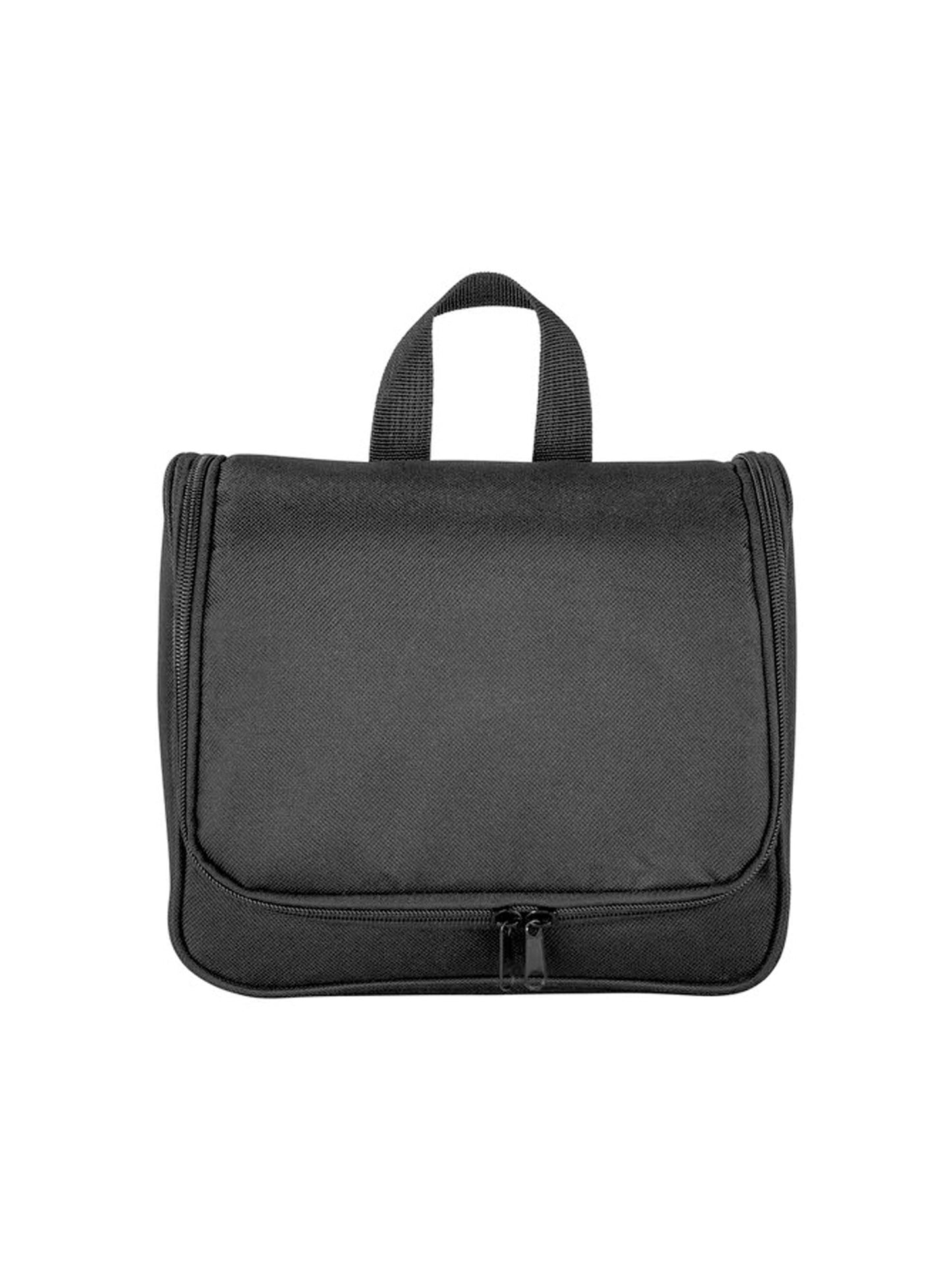 Topmove cosmetic bag with 4 slip pockets, 3 zip pockets, and 1 elastic loop