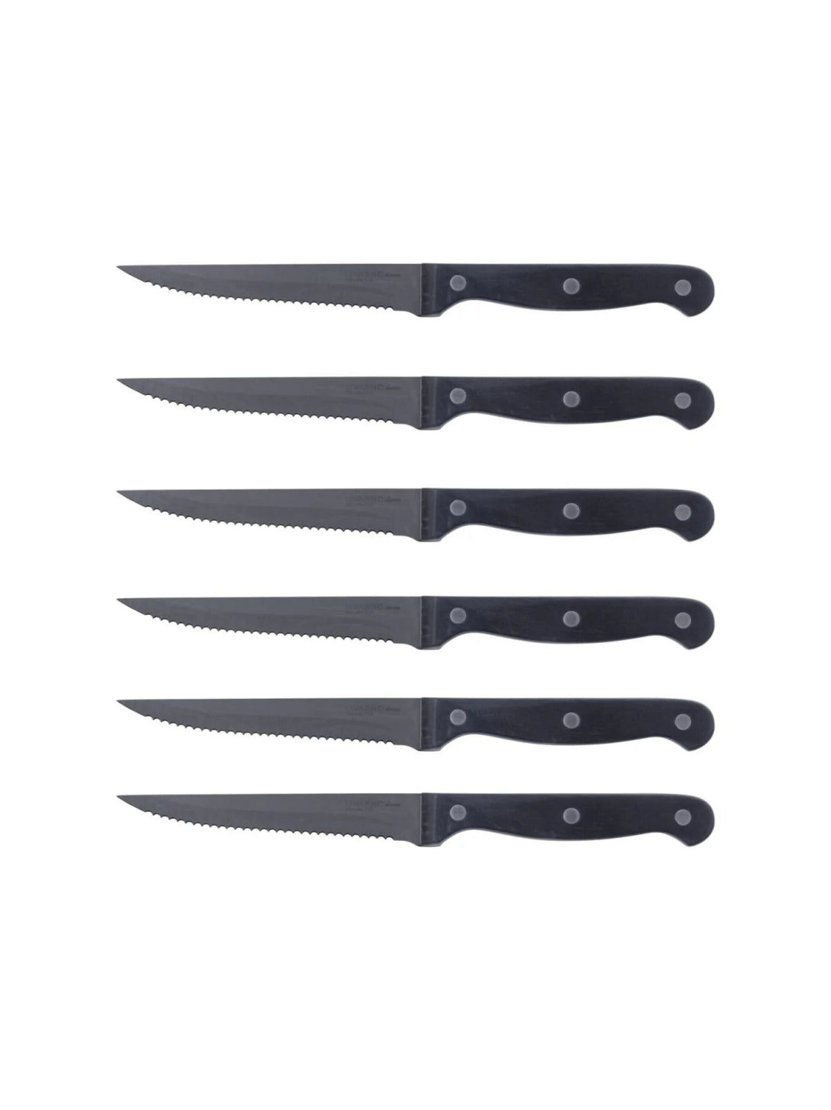 Livarno Home 6-piece steak knife set with stainless steel blades and plastic handles