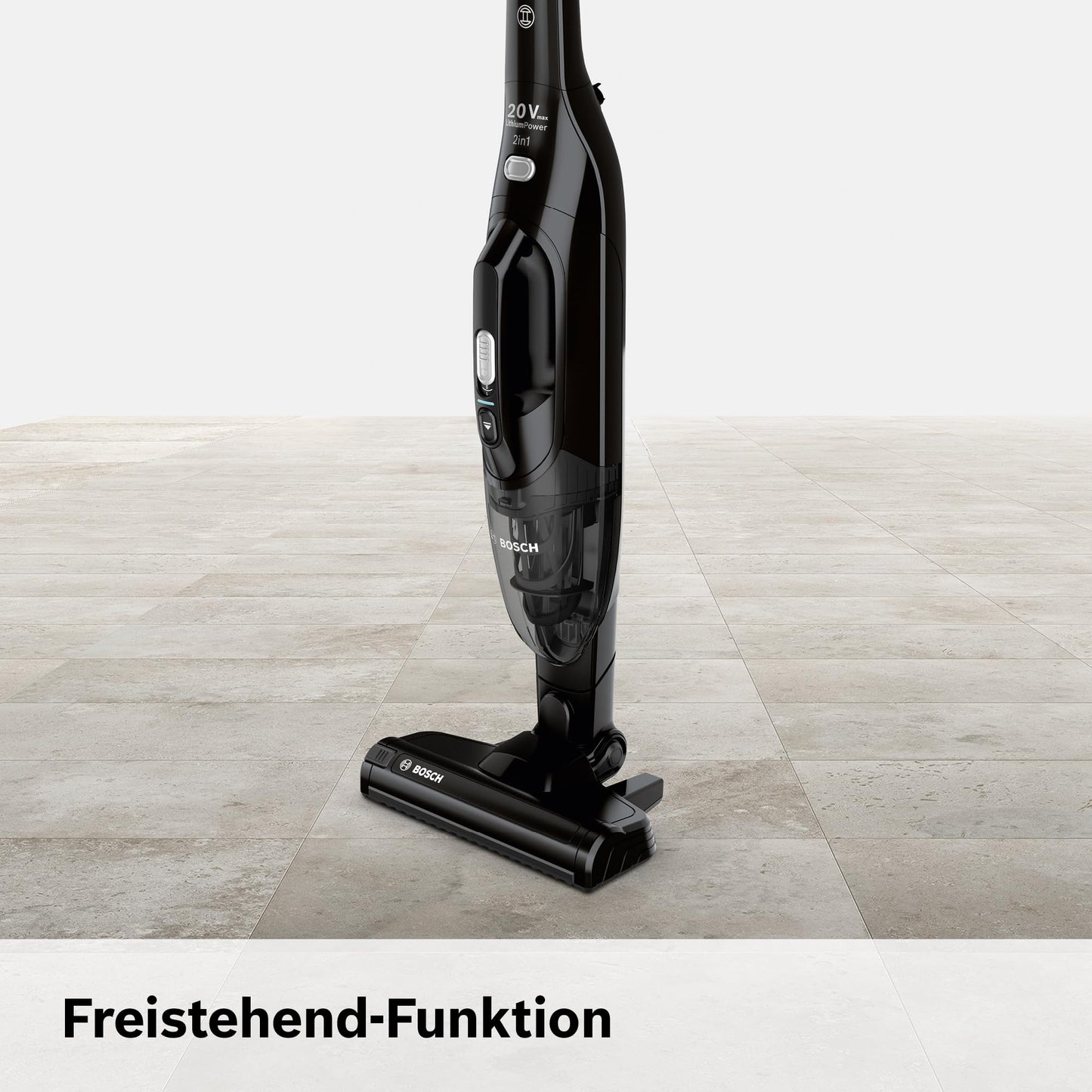 Bosch BBHF220 2-in-1 Vacuum Cleaner Broom, Black