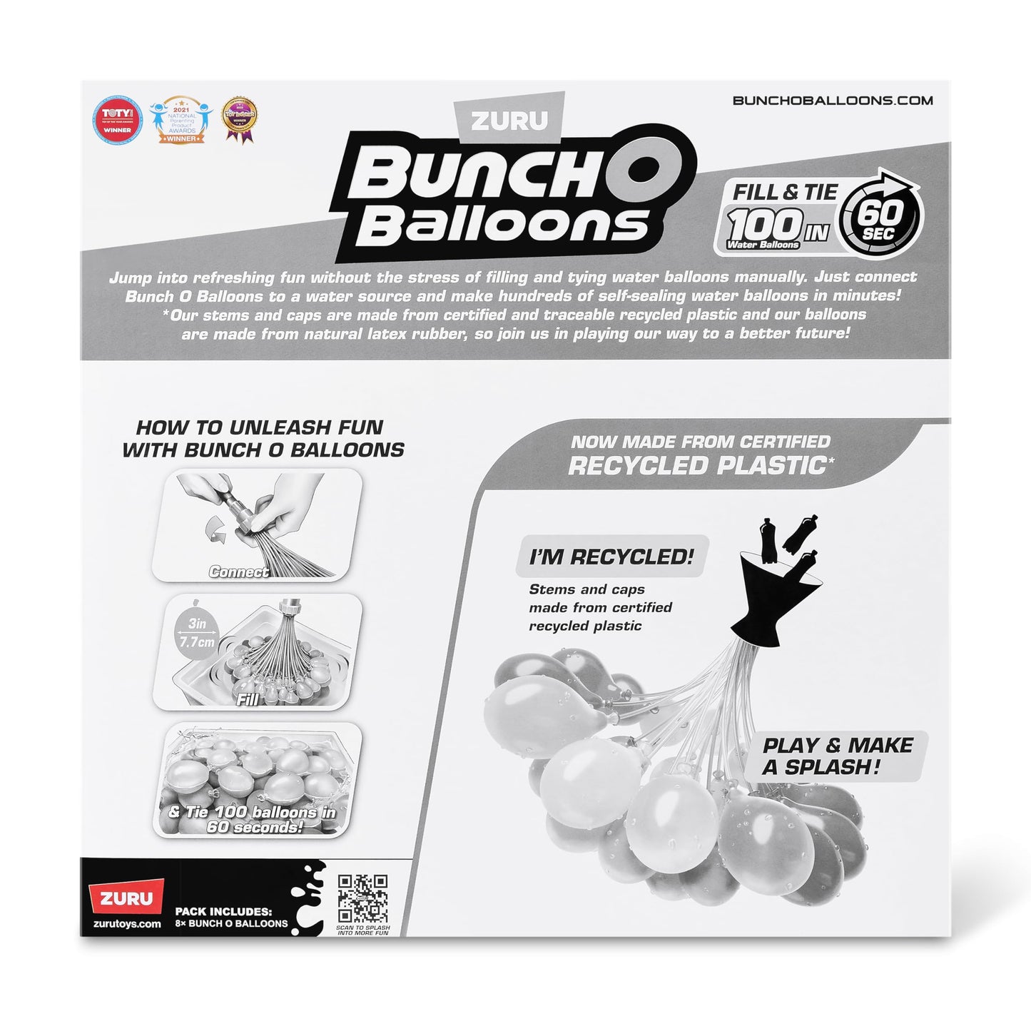 ZURU Bunch O Balloons Tropical Party 280 Rapid-Filling Self-Sealing Wa