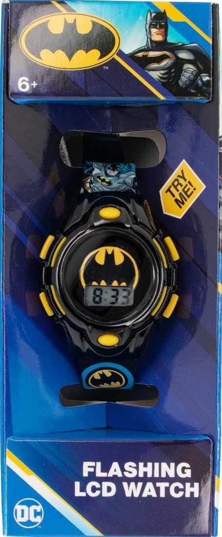 Unisex child LED watch with Batman design in black color