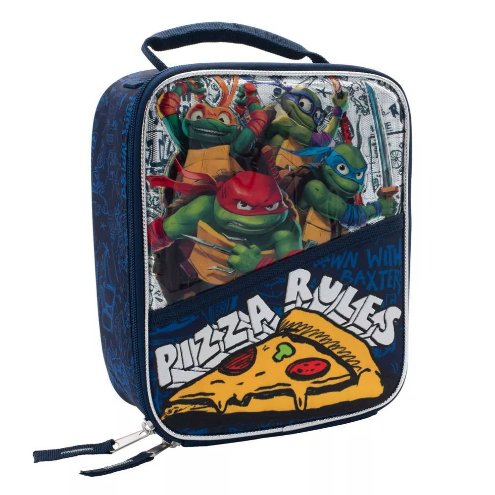 Teenage Mutant Ninja Turtles Pizza Rules Lunch Box with vibrant colors and characters