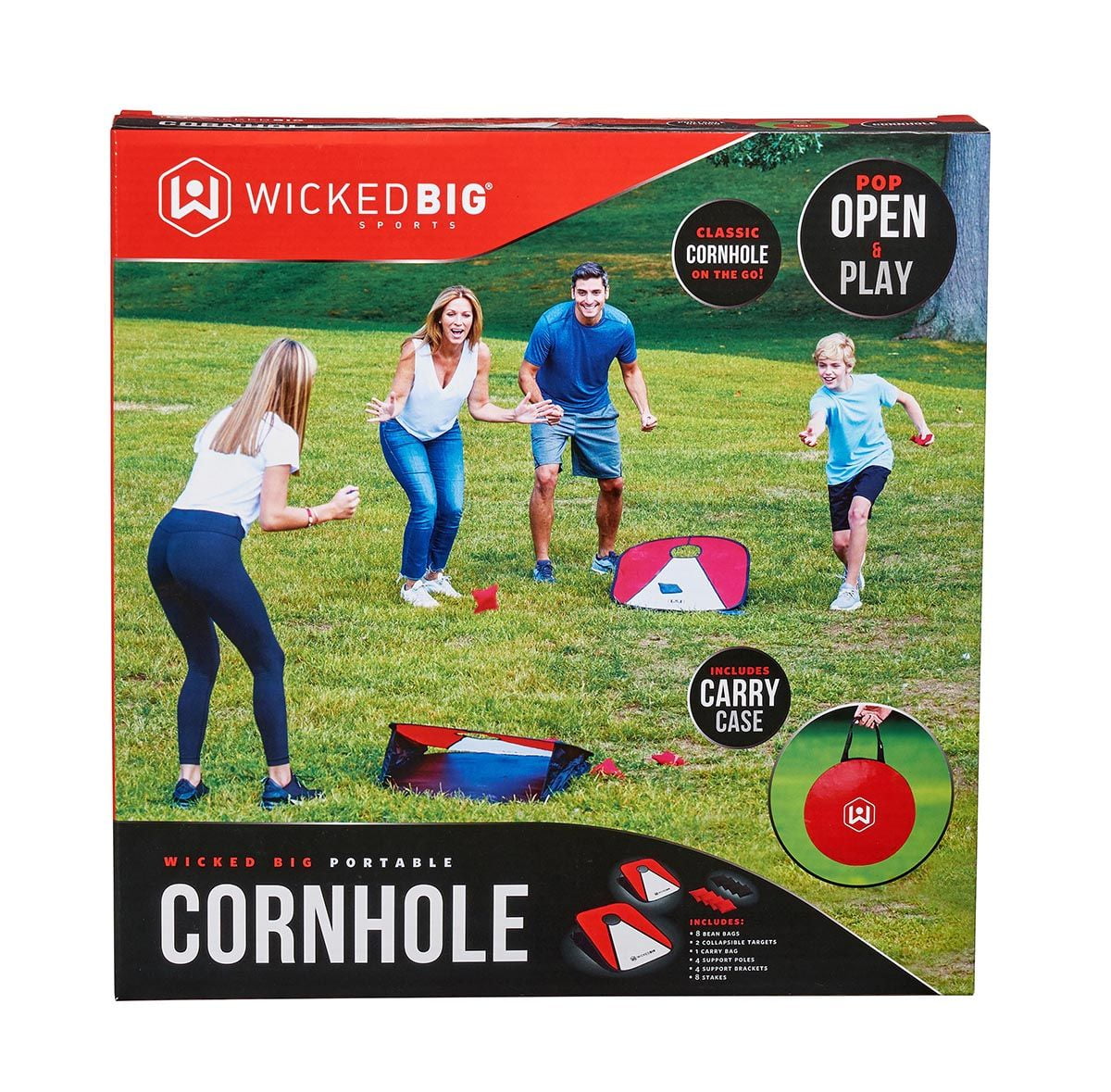 Wicked Big Sports 3ft x 2ft collapsible vinyl cornhole outdoor lawn game