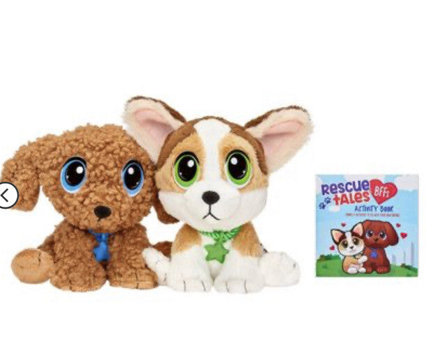MGA Entertainment Rescue Tales Babies BFF Corgi & Goldendoodle Plush