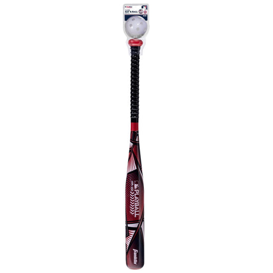 MLB Slammin Bat and Ball Set with wood-grain texture and 30" pro-style bat
