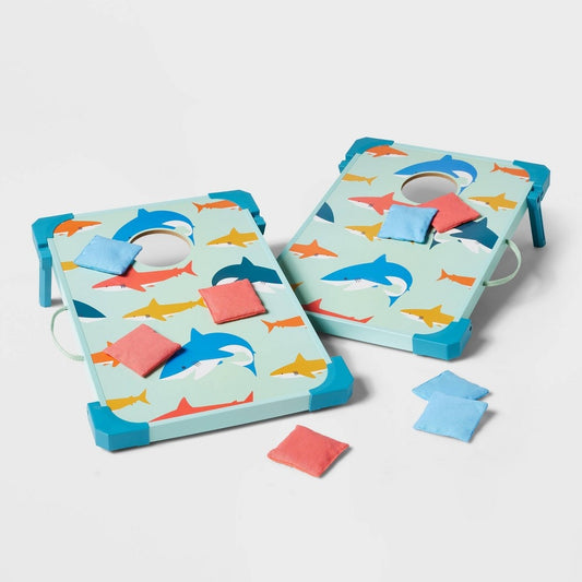 10pc Bean Bag Toss Set with colorful bean bags and a tossing target
