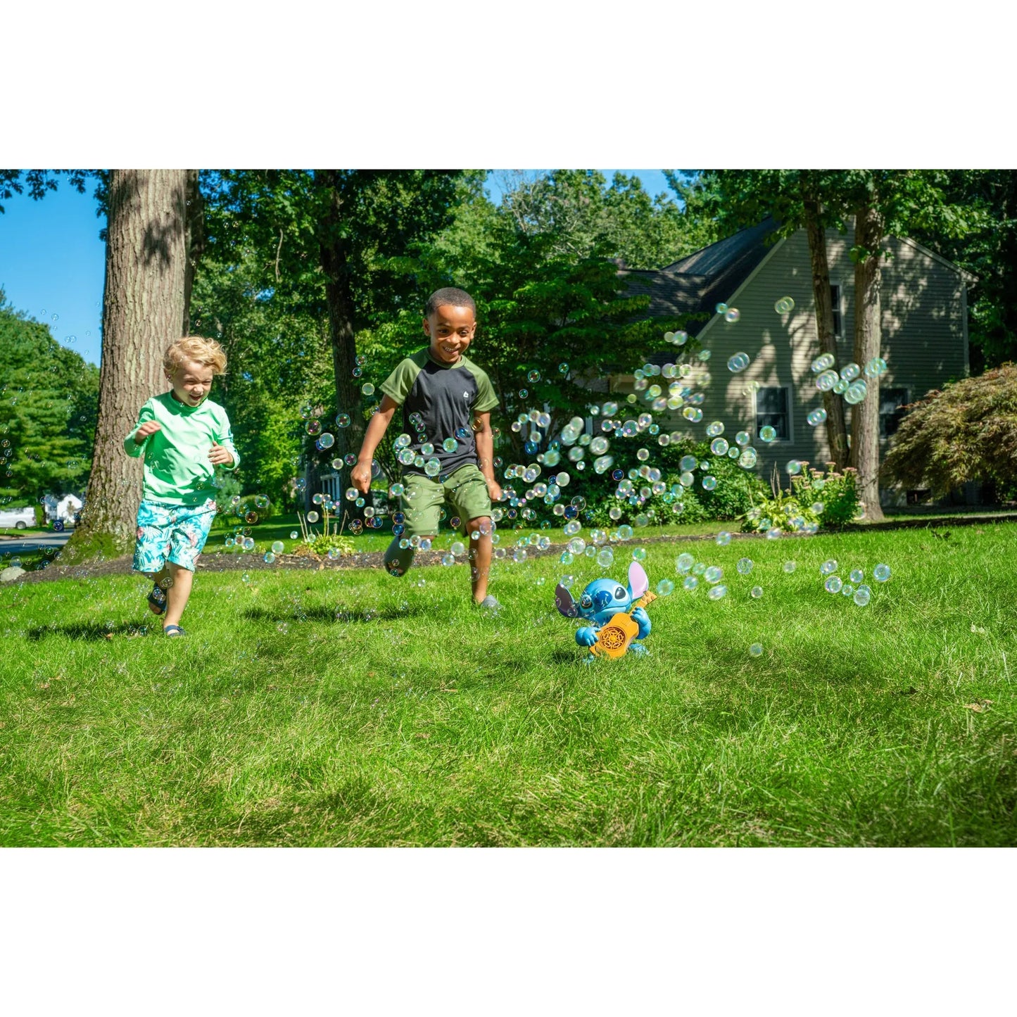 Disney No-Spill Musical Bubble Machine for Kids - Stitch