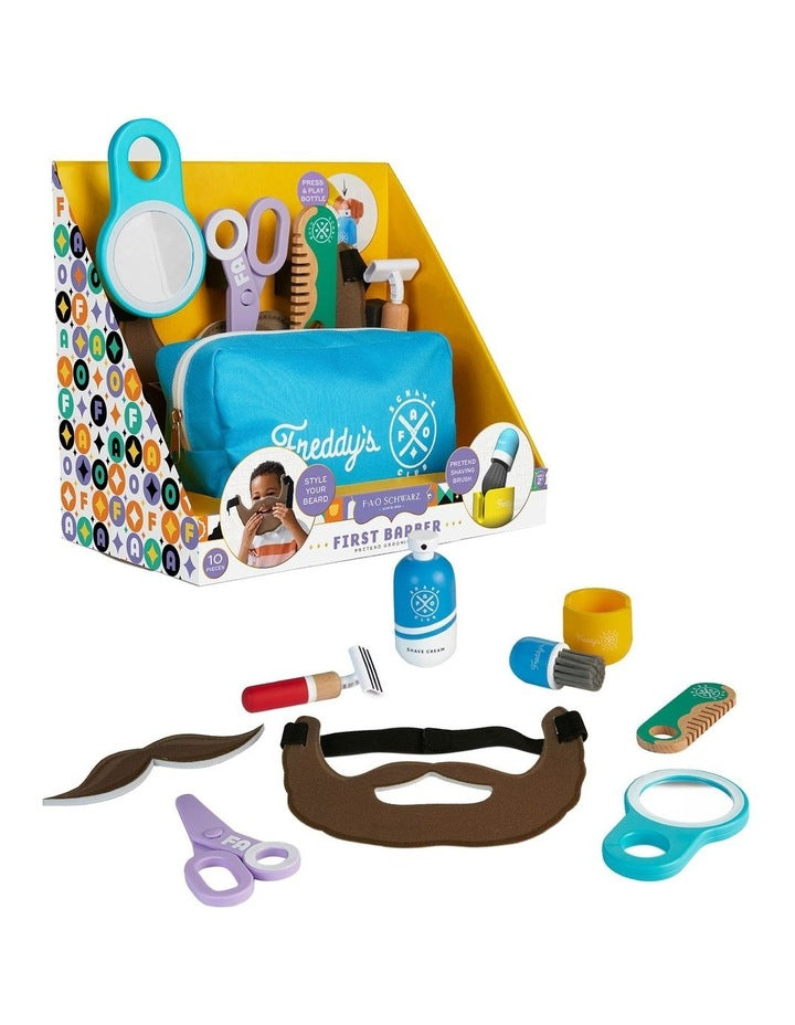 FAO Schwarz First Barber Pretend Grooming Kit for Kids