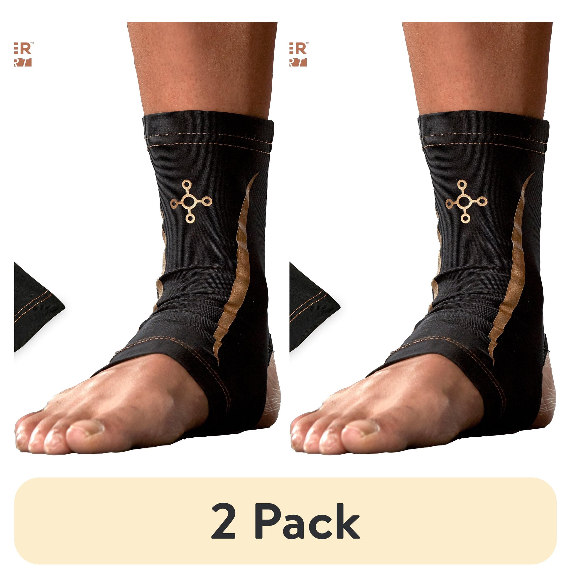 Tommie Copper Sport Compression Ankle Sleeves in black, providing support and comfort