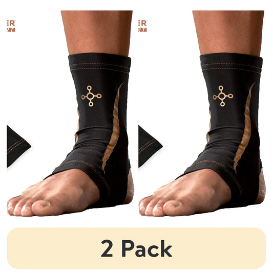 Tommie Copper Sport Compression Ankle Sleeves in black, providing support and comfort