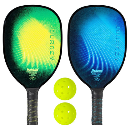 Franklin Sports 2 Player Wood Journey Pickleball Paddle and Ball Set - Blue