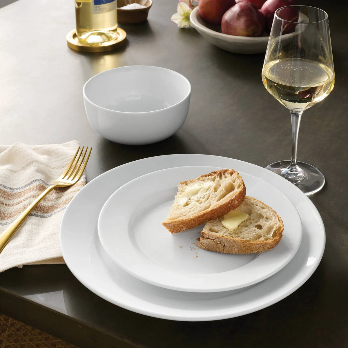 Threshold 12pc New Porcelain Round Rim Dinnerware Set