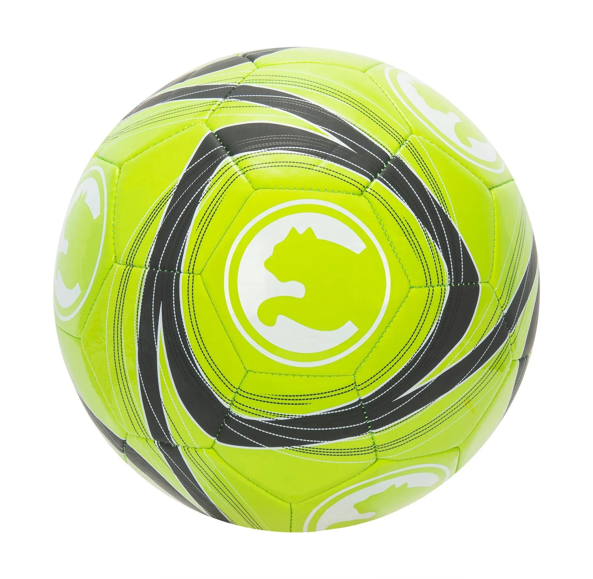 Lime green ProCat by Puma Cyclone Size 3 soccer ball with durable TPU cover