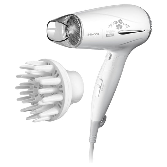 Sencor SHD 7170WH hair dryer with a folding handle for easy storage