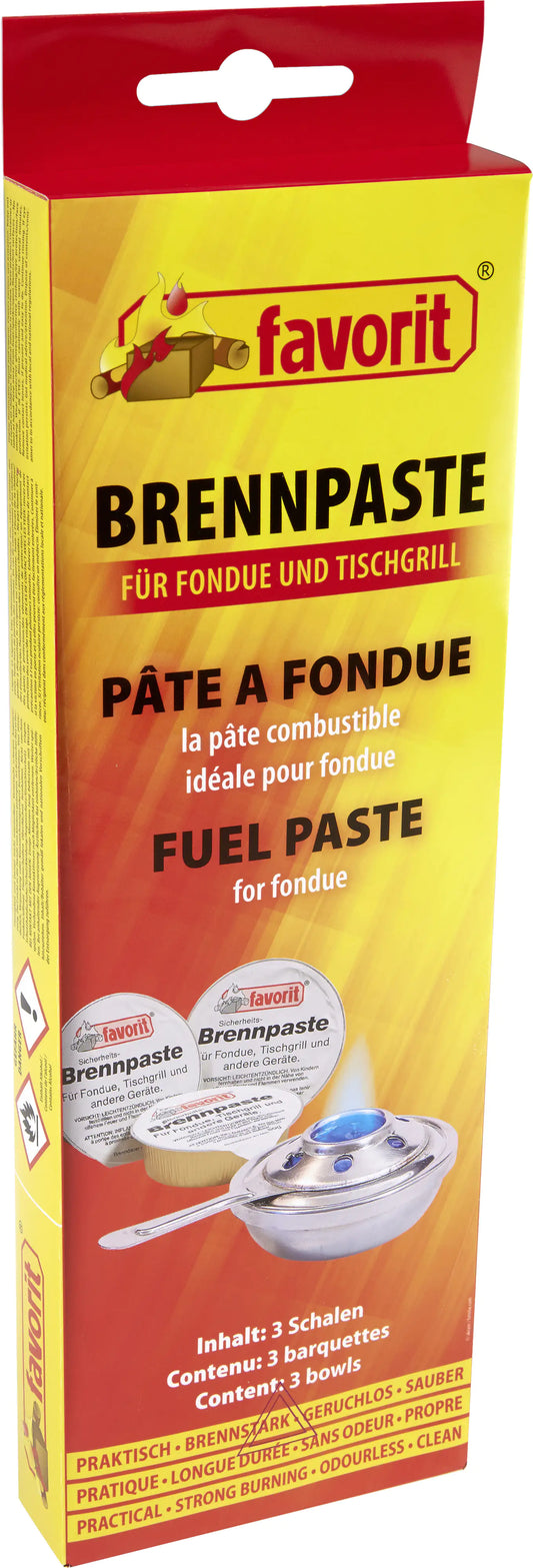 Favorit Safety Burn Paste 3-Pack with 3 replaceable shells