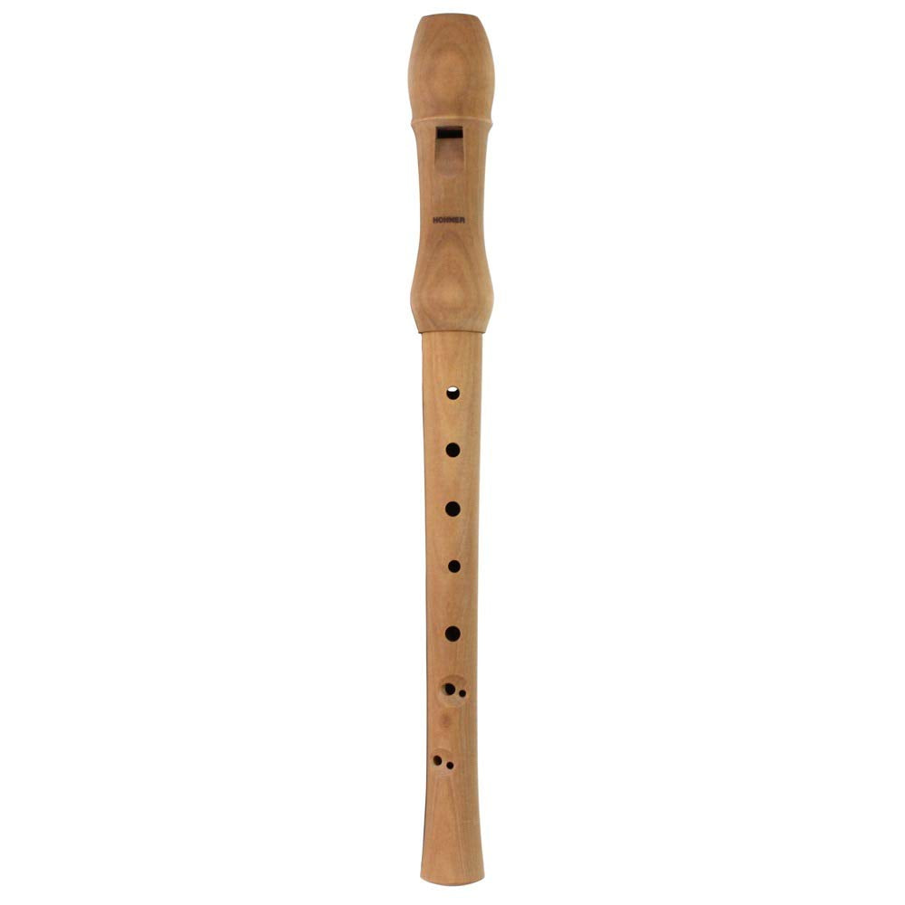 Hohner B9560 2 Piece C Key Wooden Soprano Recorder in Light Pearwood with plastic storage sleeve