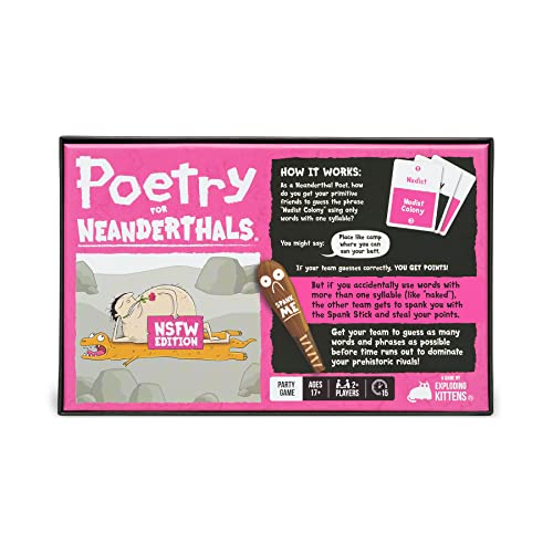 Exploding Kittens Poetry for Neanderthals NSFW Adult Card Game