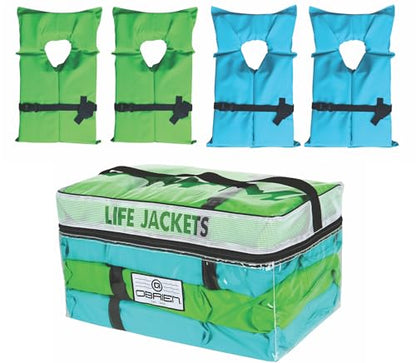 O'Brien Type 2 Four Pack CGA Approved Life Jacket with Bag