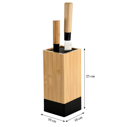 Kesper Bamboo Knife Block with Removable Plastic Bristles