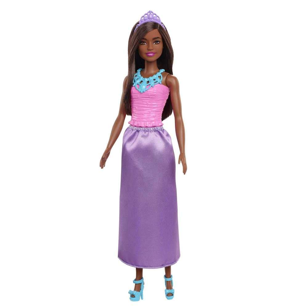 Barbie Fantasy Princess doll wearing a pink and purple dress, complete with removable skirt, shoes, and tiara.