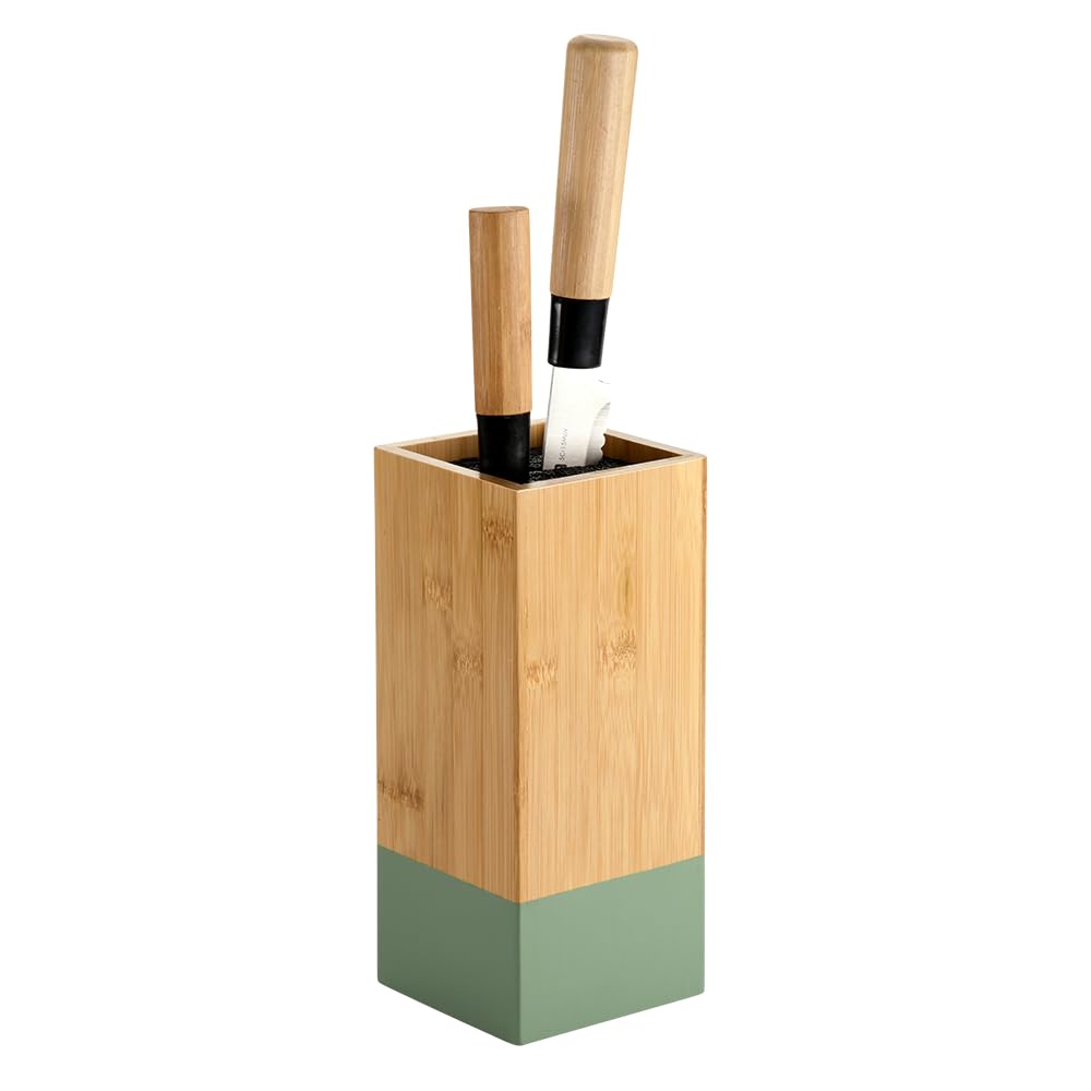 Kesper Bamboo Knife Block with Removable Plastic Bristles
