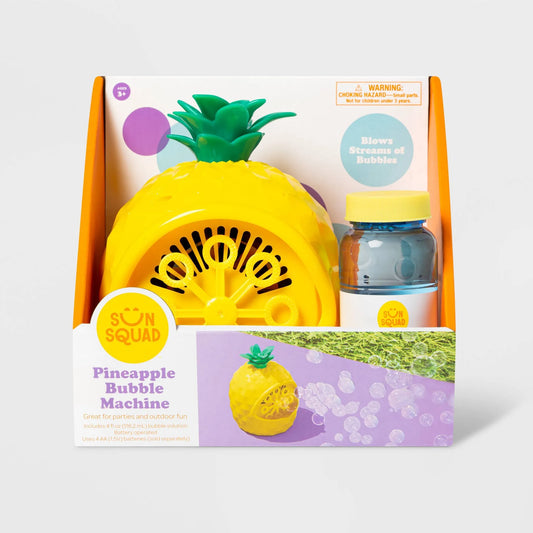 Sun Squad Pineapple Bubble Maker Plastic Toy