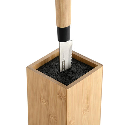 Kesper Bamboo Knife Block with Removable Plastic Bristles