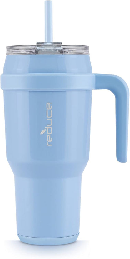 Modern stainless steel Reduce Cold1 mug with a blue color and vacuum insulation to keep drinks cold