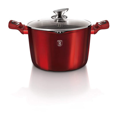 Berlinger Haus BH-1531 24cm Non-Stick Pasta and Rice Pot with Lid in Burgundy Line