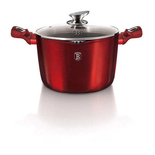 Berlinger Haus BH-1531 24cm Non-Stick Pasta and Rice Pot with Lid in Burgundy Line