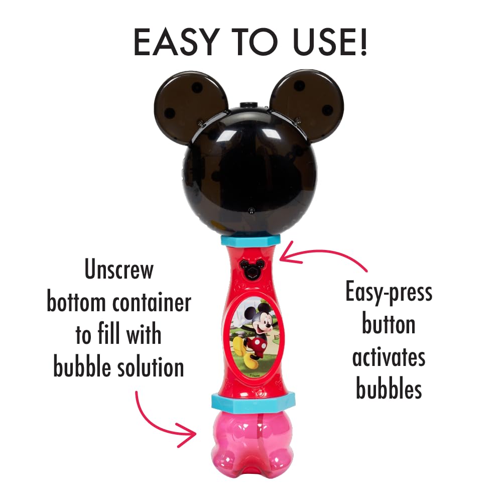 Little Kids Disney Mickey Mouse Light and Sound Musical Bubble Wand