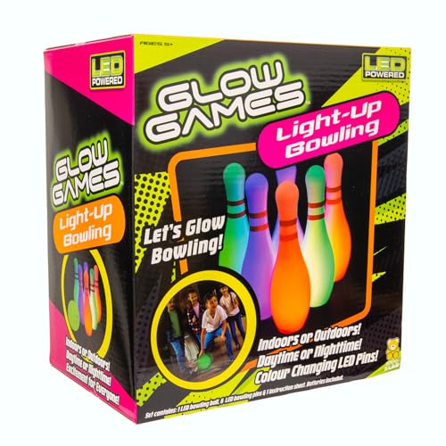 Glow Games Glow in the Dark Bowling Set with LED Lights