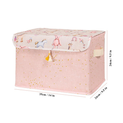 Pazar Kapısı Foldable Storage Bin Cube Organizer with Lid, Pink