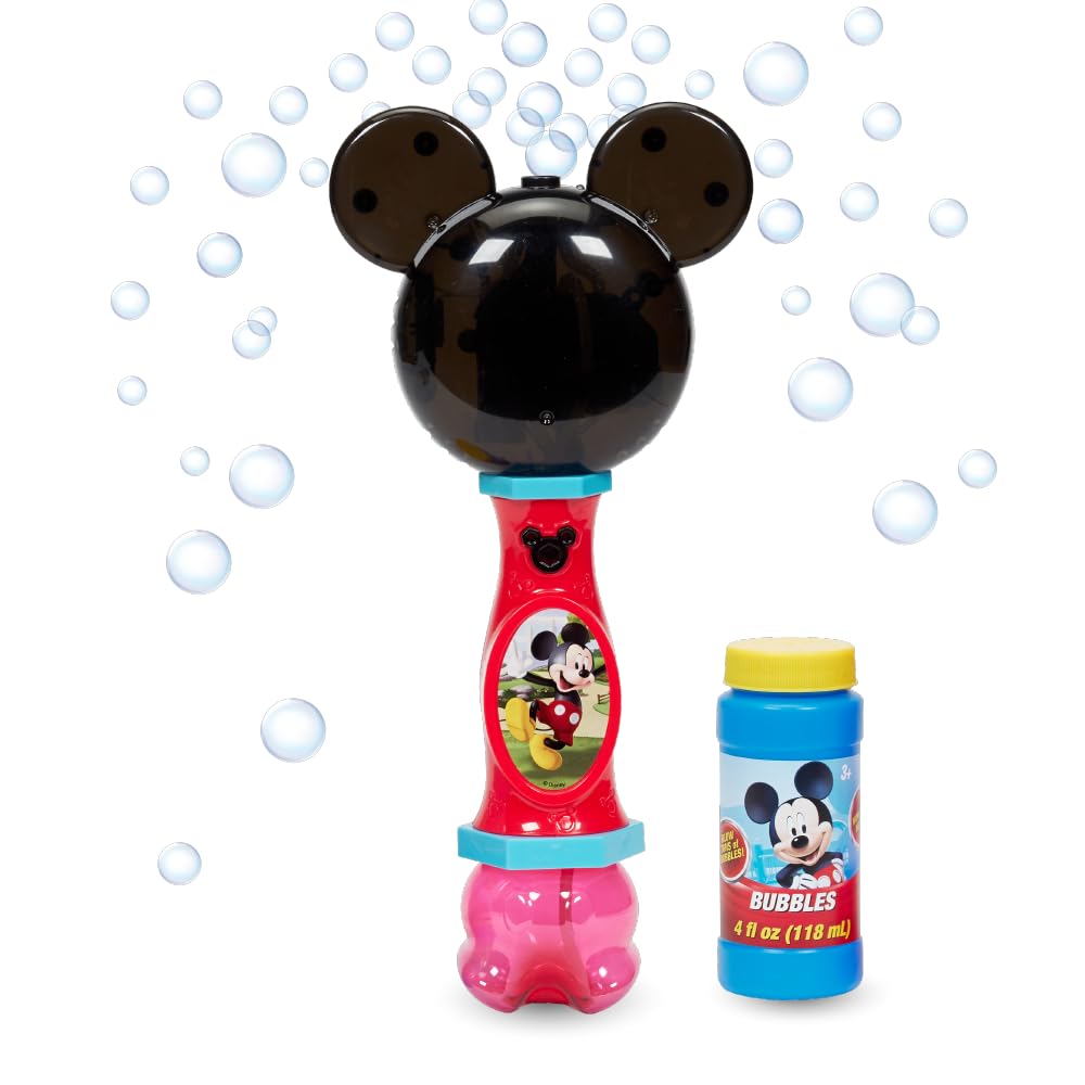 Disney Mickey Mouse Light and Sound Musical Bubble Wand with Mickey Mouse Bubble Solution
