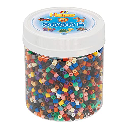 Hama Perlen 209-67 Iron-On Beads Tin with 3000 Midi Craft Beads