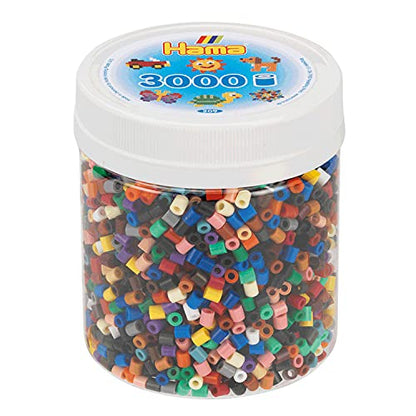 Hama Perlen 209-67 Iron-On Beads Tin with 3000 Midi Craft Beads