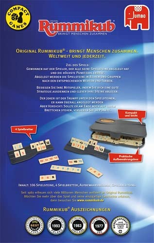 Jumbo Rummikub Compact Travel Board Game