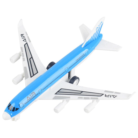 ZPLASK's Metal Pull Back Toy Aeroplane in blue color, perfect for kids aged 3-6 years