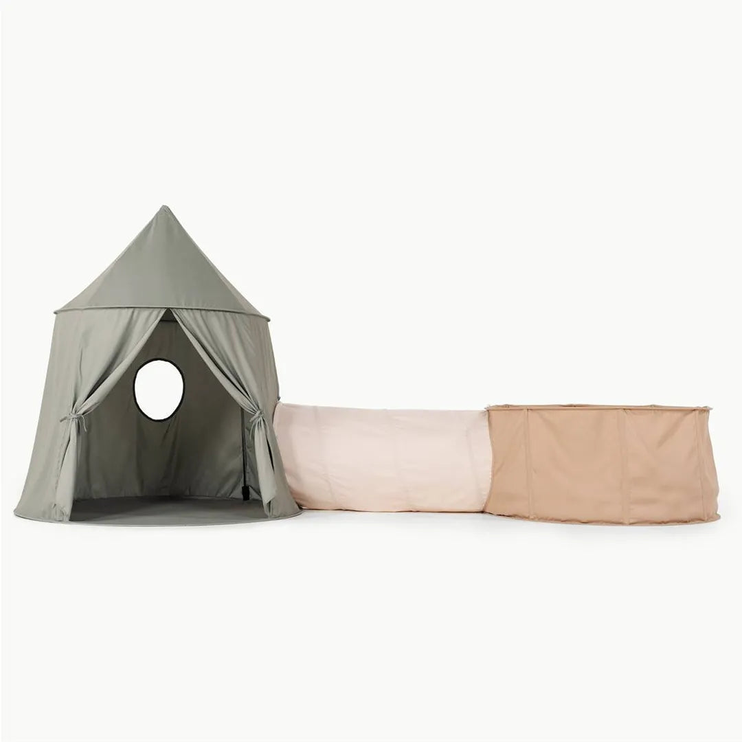 Rollic playroom bundle with cream-colored tent, tunnel, and ball pit