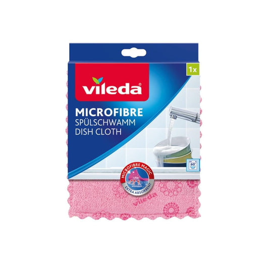 Vileda microfiber sponge with high absorption capacity and microfiber material for effective cleaning