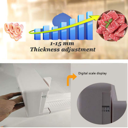 WUK Foldable Electric Meat Slicer with Adjustable Thickness
