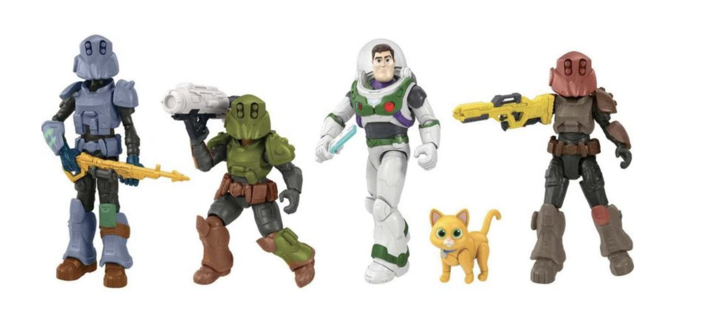 Disney Lightyear 5" Action Figure Pack with Buzz, Sox, and More