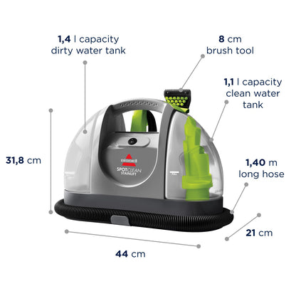 BISSELL SpotClean StainLift Pet Corded Electric Vacuum Cleaner, Grey